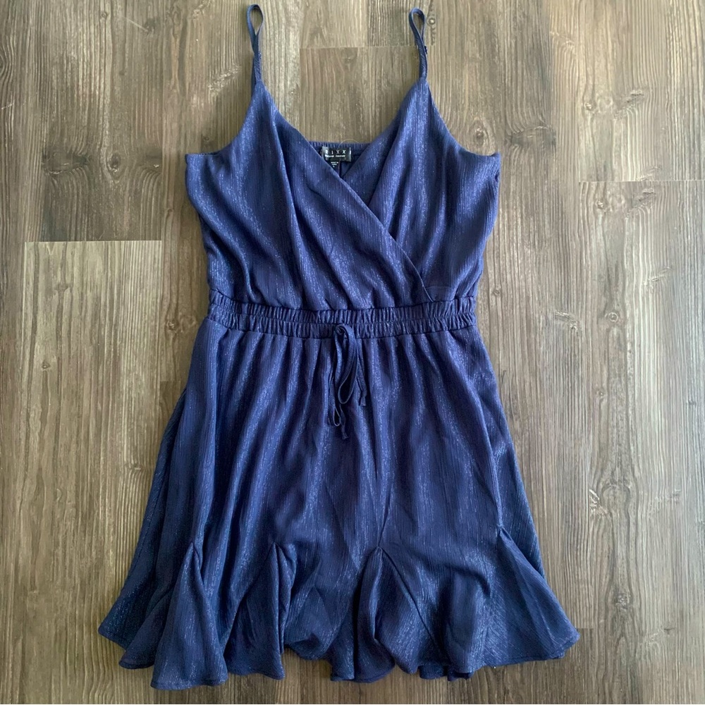 Rixx Shimmery Blue Dress NWOT